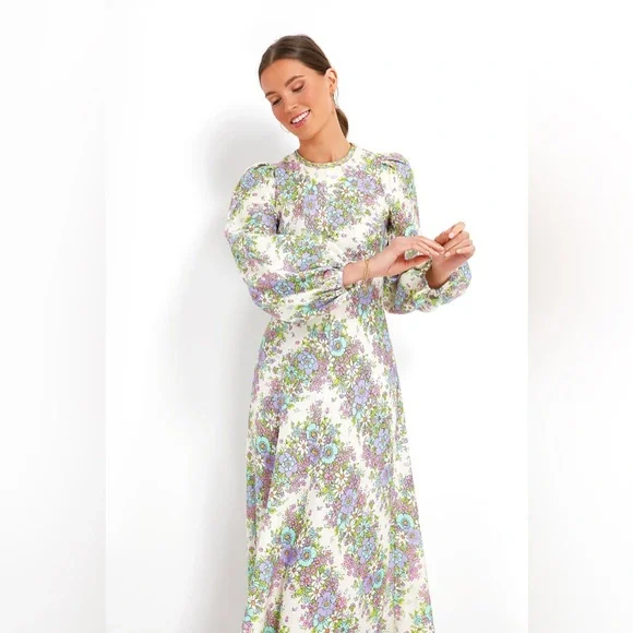 Alemais Petal Agnes Linen Midi Dress - Picture 3 of 5